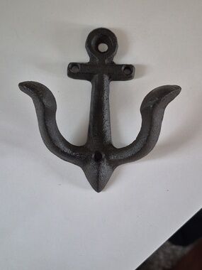 Anchor Wall Hook - Black Cast Iron Home Wall Decor